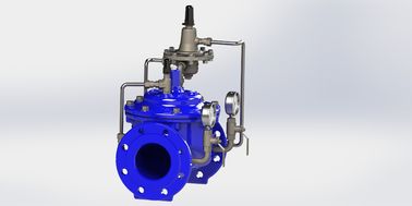 SS304 Pilot dioperasikan klep kontrol aliran PN10/16/25 Ral5005 Untuk 0-80 ° F temp kisaran