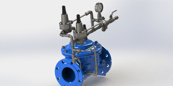 Katup Antisipasi Lonjakan dengan Diafragma EPDM Sambungan Ujung Flange dan Aktuasi Manual untuk Sistem Air