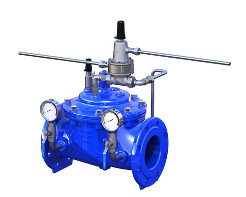 EPDM Body Seat Water Control Valve dengan Konstruksi Besi Duktil dan Pilot P500 untuk Pengelolaan Cairan Industri