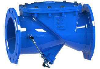 Blue Hydraulic Check Valve Tanpa Desain Clog Dengan Perangkat Hidraulik Cushion Disc Lapisan Karet
