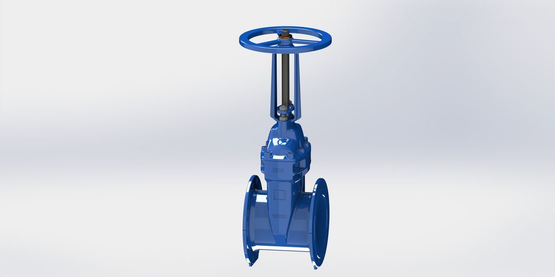PN25 Tipe flange yang dioperasikan manual dari katup gerbang besi lentur