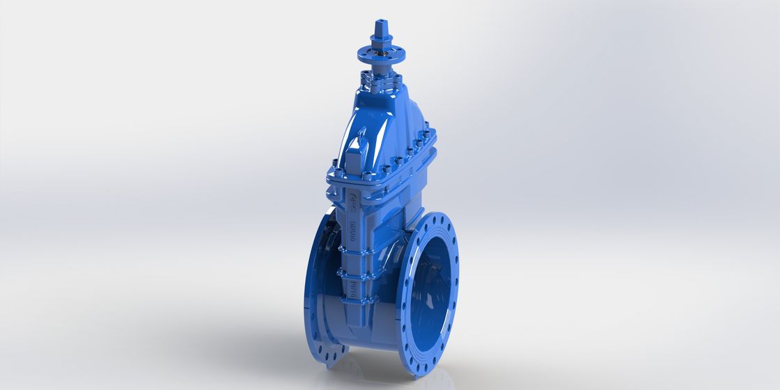 Soft Sealing Non Rising Stem Water Gate Valve Handwheel atau Top Cap dioperasikan
