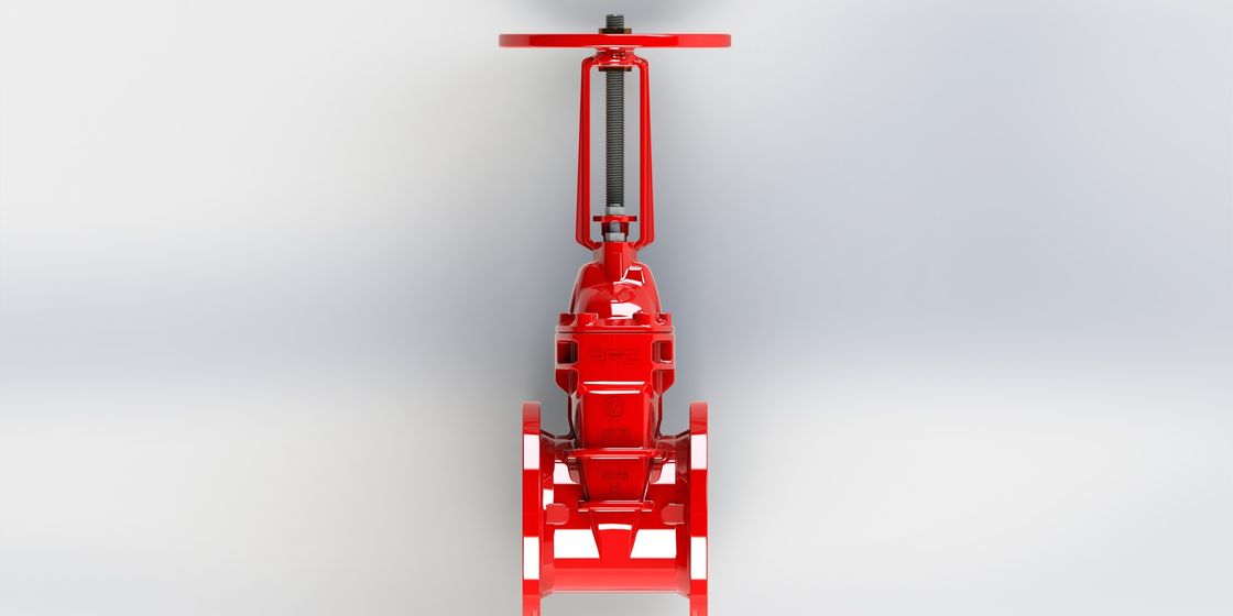 Duduk Iron Handwheel UL FM Gate Valve Flange And Groove Type Didirikan
