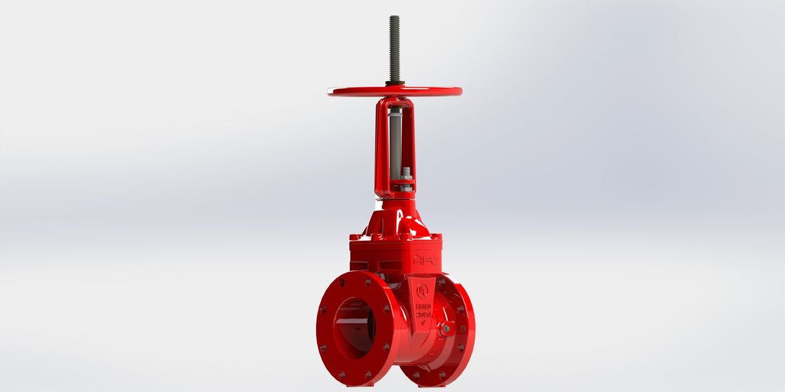 UL FM Flange Type Gate Valve Dengan Resistensi Abrasi Kurang Operasi Torgue