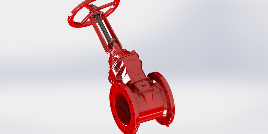 Klep gerbang yang disetujui oleh Fm Ductile Iron Operasi Ringan Torsi 2 ′′-12" Torsi tinggi