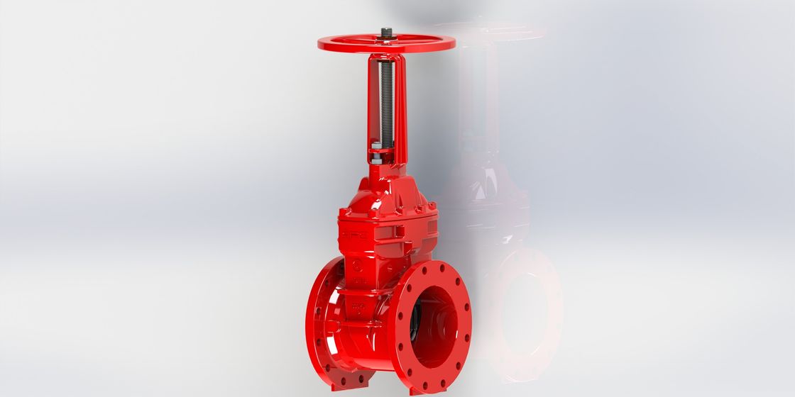Flanged Gate Valve Resient Seated Untuk Layanan Perlindungan Kebakaran