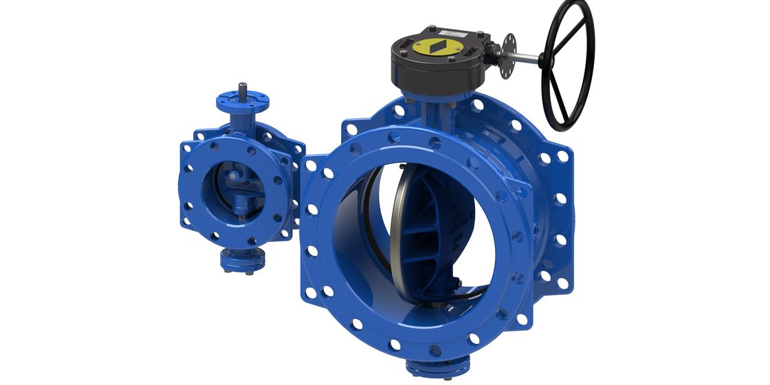 EPDM Seal Ductile Iron Butterfly Valve 150 PSI Rating Pressure Flanged Type