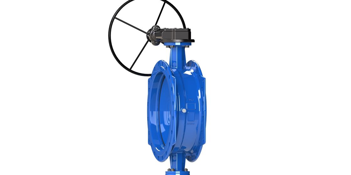 Double Excentric Butterfly Valve 1-72 Inch Standar ANSI dengan Badan Besi Listrik untuk Sistem Pipa Air yang Kuat
