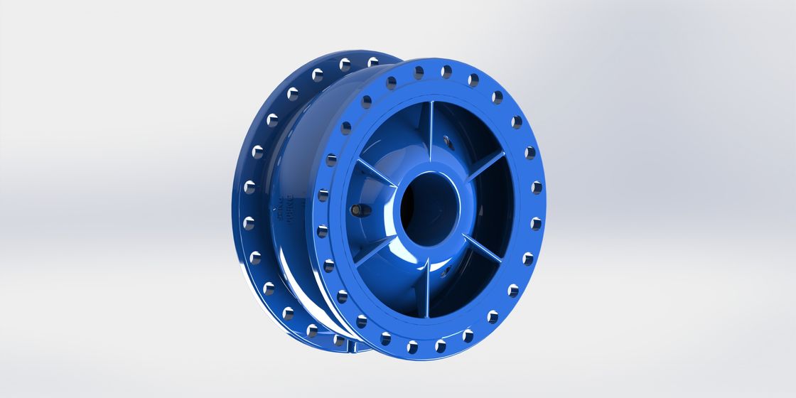 Flange End Connection Rubber Coated Disc Non Slam Check Valve yang dirancang untuk sistem tekanan PN10