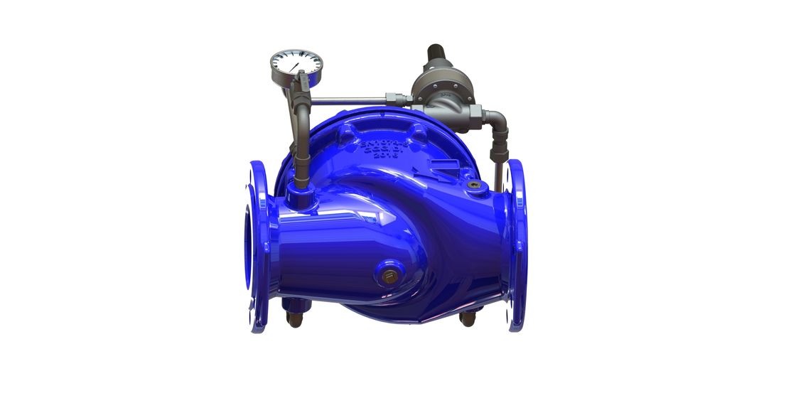 Katup Kontrol Air Dudukan Badan EPDM dengan Suku Cadang Internal SS304 dan Pilot P500 untuk Regulasi Aliran yang Tepat